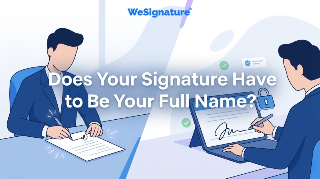 Does Your Signature Have to Be Your Full Name?